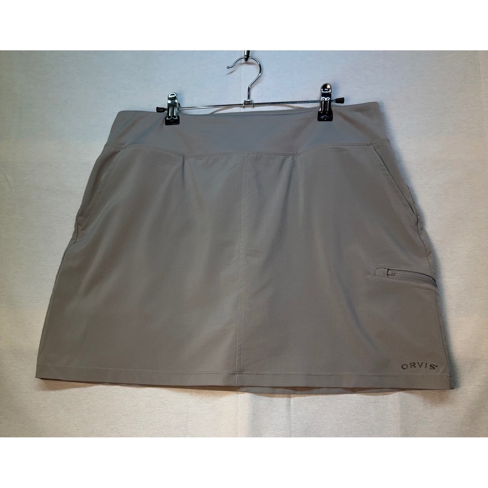 Orvis Womens Gray Active‎ Skort Hiking Golf Athletic Skirt Large L 1670891
